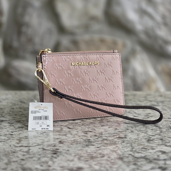 Michael Kors Jet Set Logo Coin Purse Wallet - Picture 1 of 4